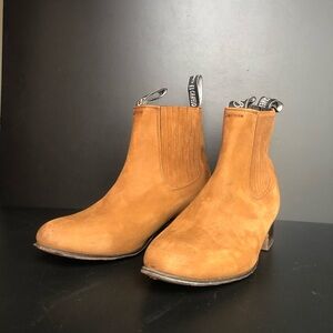 El Canelo Leather Ankle Cowboy Boots Men's US 10 Mexico 27 1/2 Botines Charros